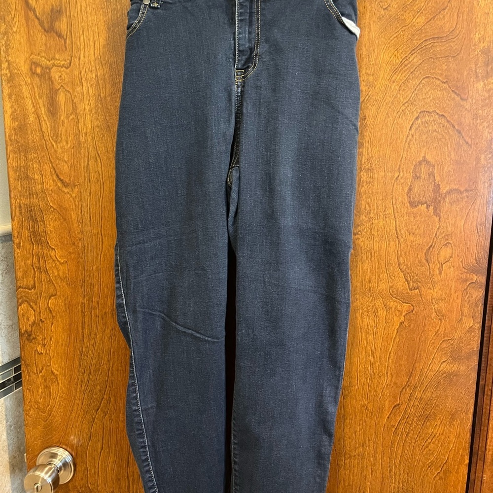 Torrid Dark Blue Jeggings with Gold Stitching